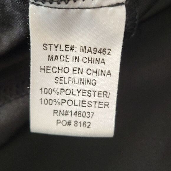 MISS AVENUE Black Plunging Neckline Ruffled Maxi‎ Dress Medium - Picture 12 of 12